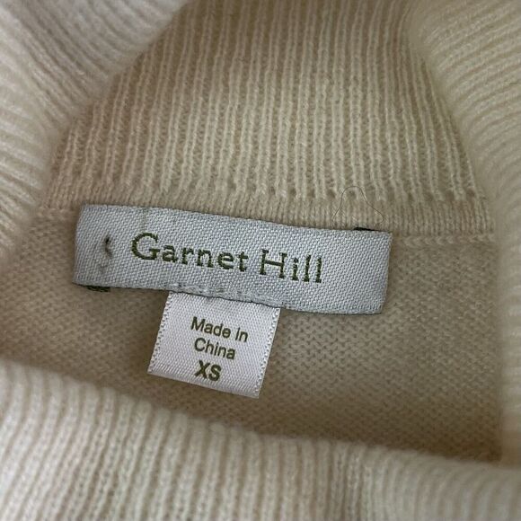 Garnet Hill 100% Cashmere Turtleneck Sweater XS Neutral Capsule quiet luxury - Picture 4 of 10
